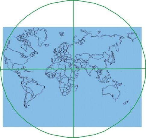 mapa de la Kaaba està en el centre del món