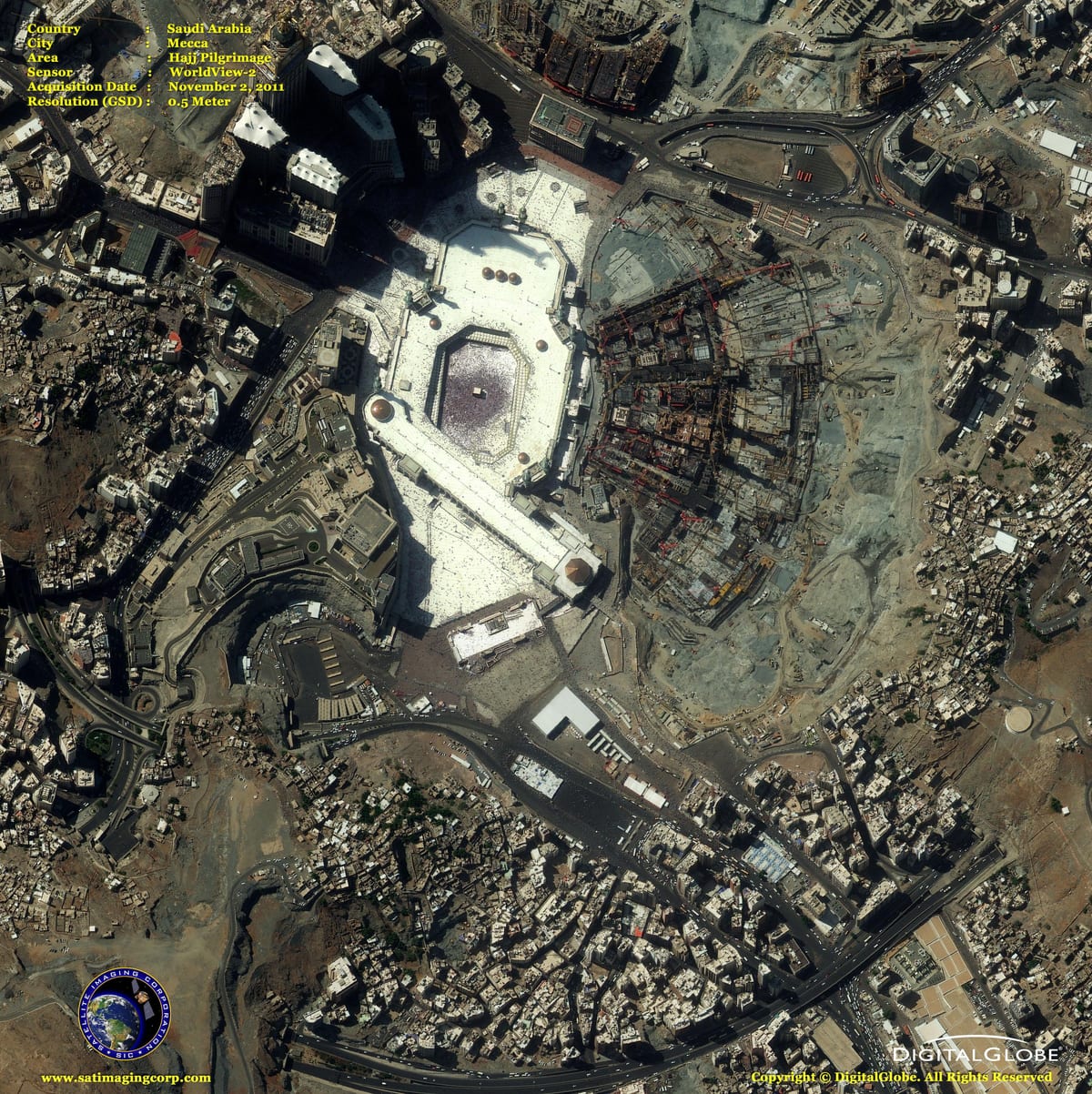 mapa de Makkah mapa de satèl·lit