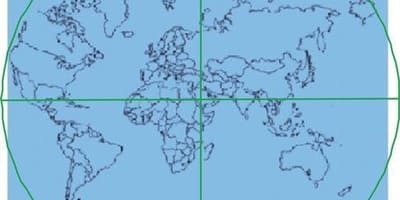 Mapa de la Kaaba està en el centre del món 